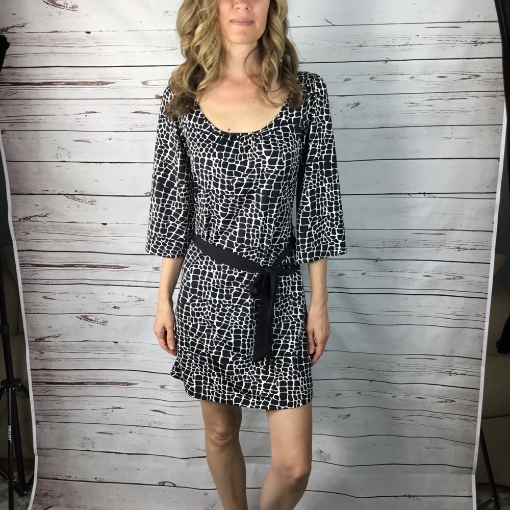 I.N.C Black & White Print Dress. Size Small